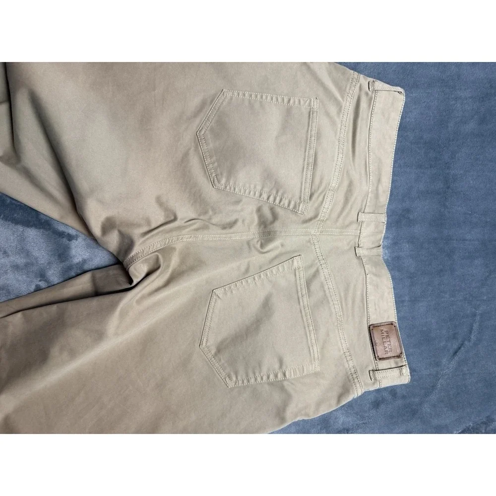 Peter Millar Pants Mens 36x32 Tan Chino Stretch 5 Pocket Regular Fit Casual